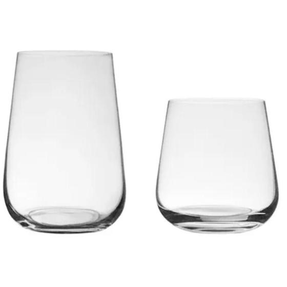 Imagem de Kit Copos De Cristal Bohemia Para Água e Whisky Ardea 12 Peças