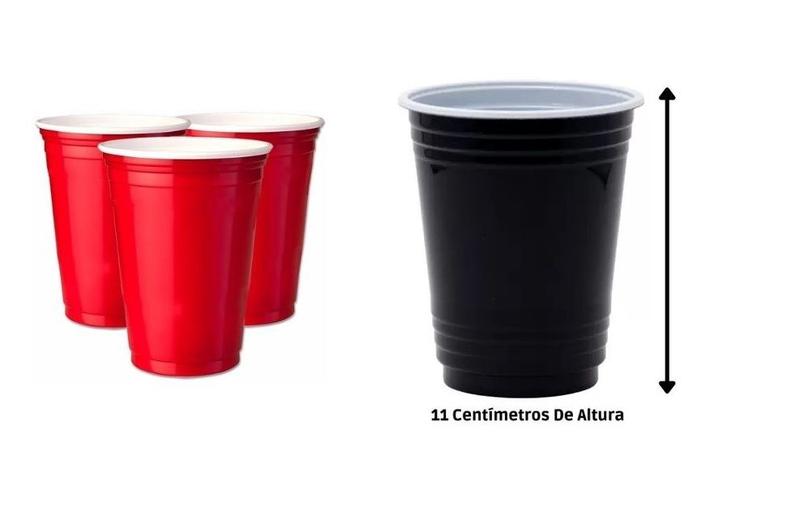 Imagem de Kit Copos Halloween Americano 400ml Vermelho e Preto-50un