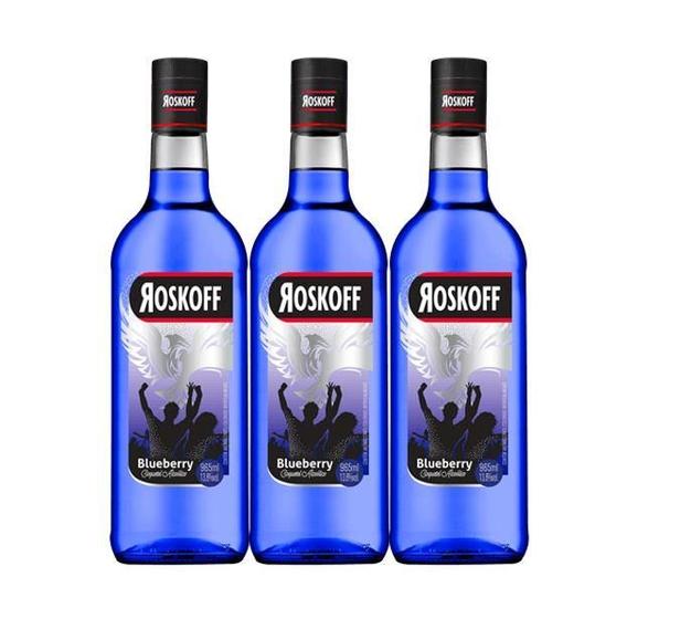 Imagem de KIT COQUETEL ALCOOLICO ROSKOFF BLUEBERRY 965ml  3UN