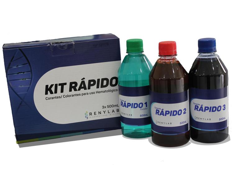 Imagem de Kit Corante Rapido Panótico - 3X500Ml Unidade - (Renylab)