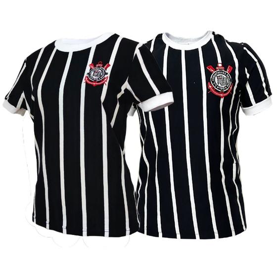 Imagem de Kit Corinthians Casal - Camisa Democracia Masculina e Feminina - Adulto