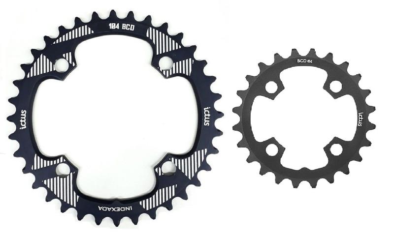 Imagem de Kit Coroa Ictus Index BCD 104 x 64 Compatível Sram Shimano