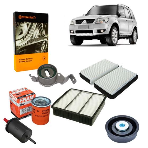 Imagem de Kit Correia Dentada Pajero Tr4 Flex 2014 Filtro Tensor Polia