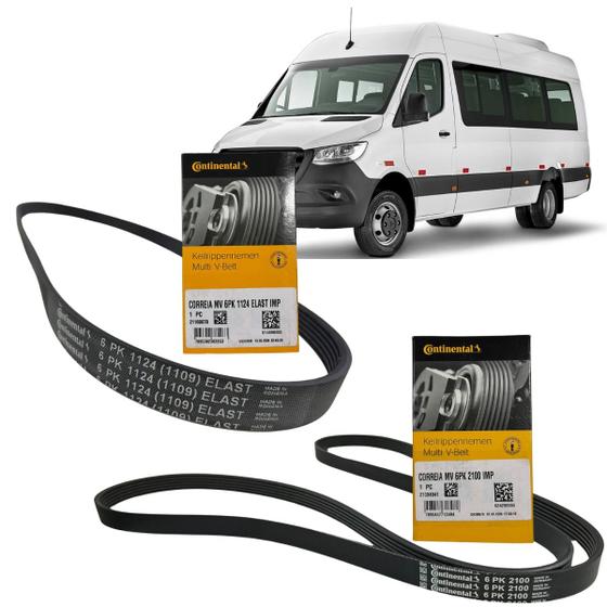 Imagem de Kit Correias Mercedes Benz Sprinter 416 516 6pk2100 6pk1124