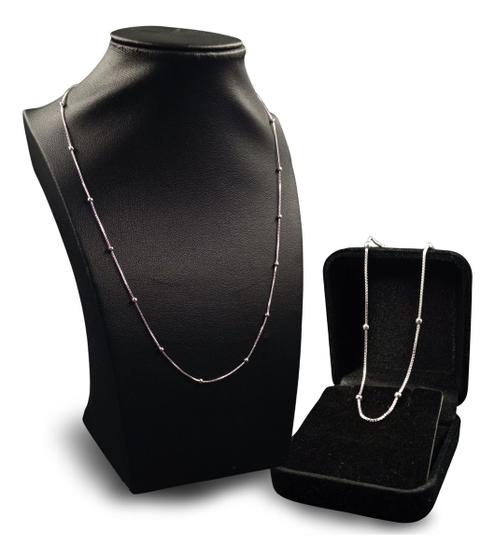 Kit Corrente Pulseira Bolinhas Prata 925 Veneziana Feminina Legitima Elo Bolinha Conjunto Feminino Delicado