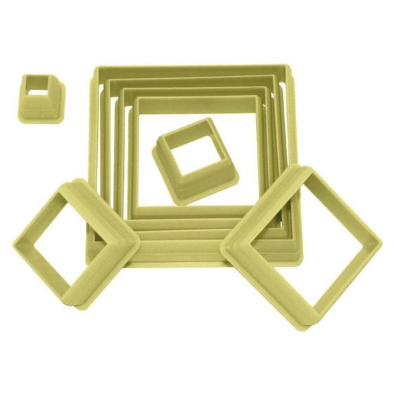 Imagem de Kit Cortador de Plástico Quadrado Blue Star com 8 peças - Ref. 65177