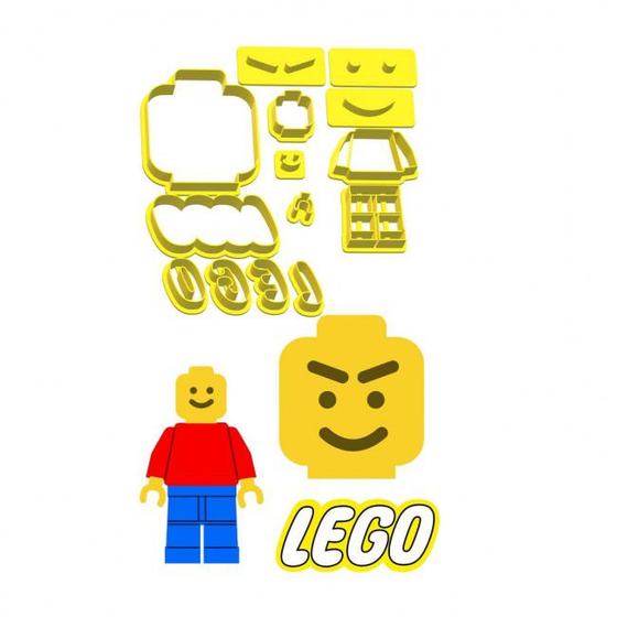 Imagem de Kit Cortadores Lego Personagens e Logo 5cm Simples