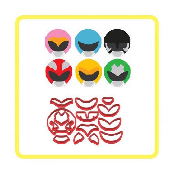 Imagem de Kit Cortadores Power Rangers Cute 5cm