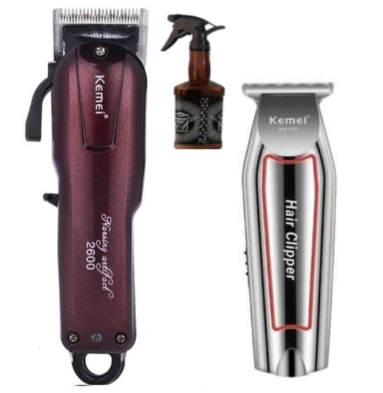 Imagem de Kit Cortar Cabelo e Barba Profissional 110-220V Motor Potente 