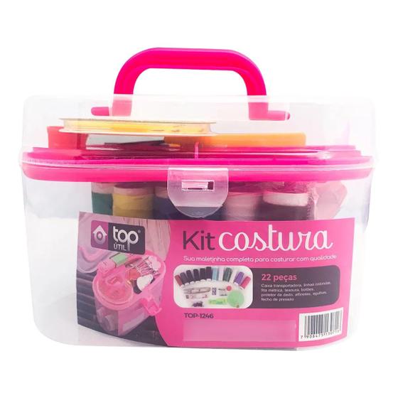 Imagem de Kit Costura Mini Com Maleta Portátil Completo Multiuso