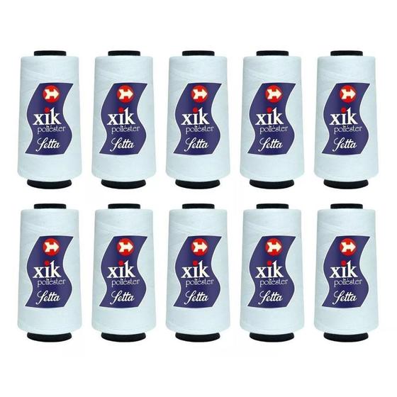 Imagem de Kit Costura Xik Setta 10 Linhas Poliéster 2000j