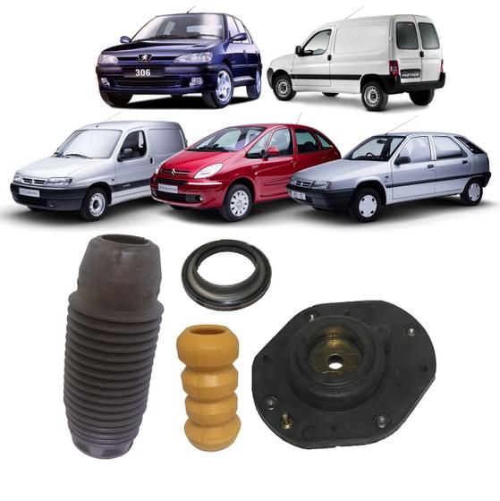 Imagem de Kit Coxim Amortecedor Dianteiro Peugeot 306 1993 1994 1995 1996 1997 1998 1999 2000 2001 2002 Partner 2003 2004 2005 2006 2007 2008 2009 2010 2011 201