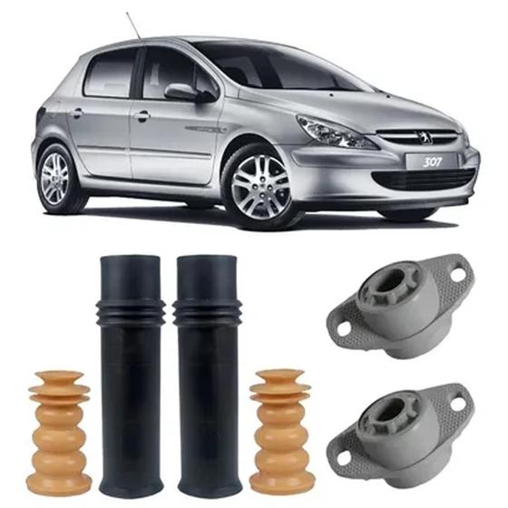 Imagem de Kit Coxim Amortecedor Traseiro Peugeot 307 2002 2003 2004