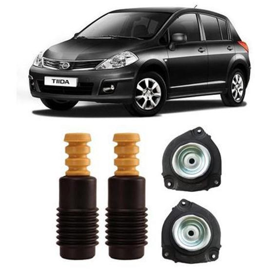 Kit Coxim Batente Amortecedor Diant Nissan Tiida 2010 2011 - Auto Flex Imagem de Kit Coxim Batente Amortecedor Diant Nissan Tiida 2010 2011