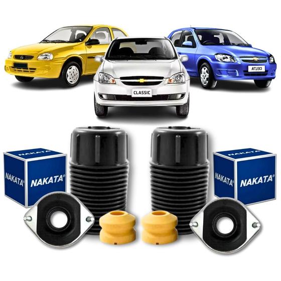Imagem de Kit Coxim Batente Coifa Dianteiro Celta Corsa Prisma Nakata