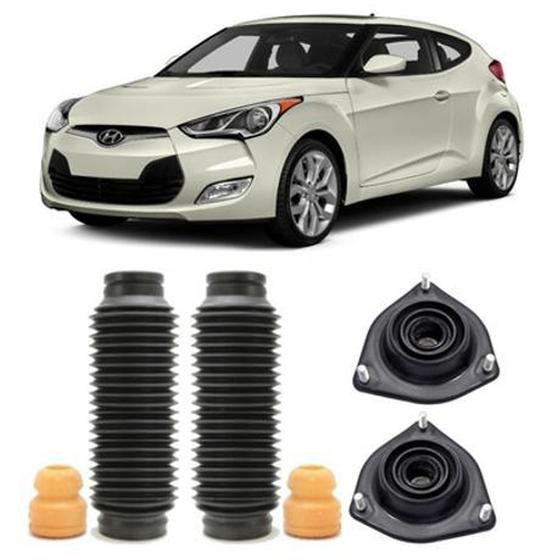 Imagem de Kit Coxim Batente Coifa Dianteiro Veloster 2012 2013 2014