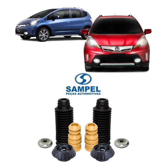 Imagem de Kit Coxim Batente Dianteiro Sampel Honda Fit Twist 2013 2014