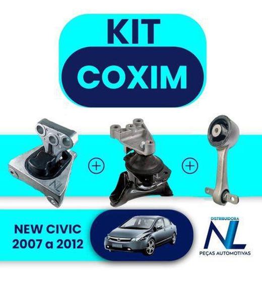 Imagem de Kit Coxim Calco Dir Motor Honda New Civic 2007 A 2011 Manual - Shockbras