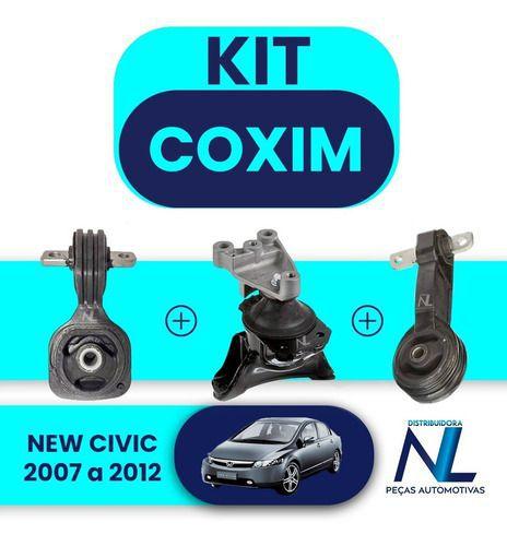 Imagem de Kit Coxim Calco Motor E Cambio Honda New Civic 2007 A 2011