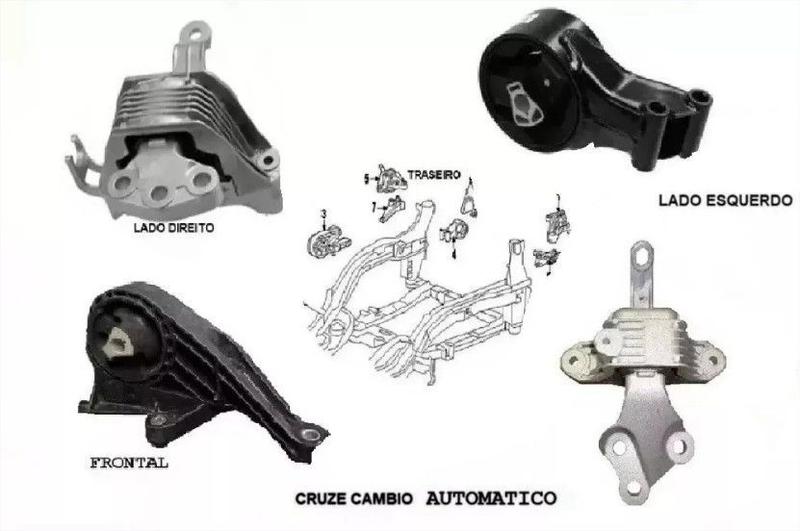 Imagem de Kit coxim motor cambio cruze automatico 2011 2012 2013 2014 2015 2016 