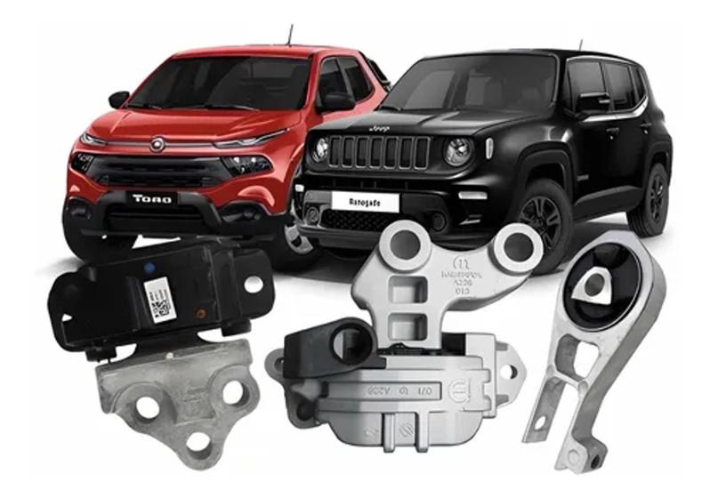 Imagem de Kit Coxim Motor Câmbio Fiat Toro Jeep Renegade 1.8 Flex