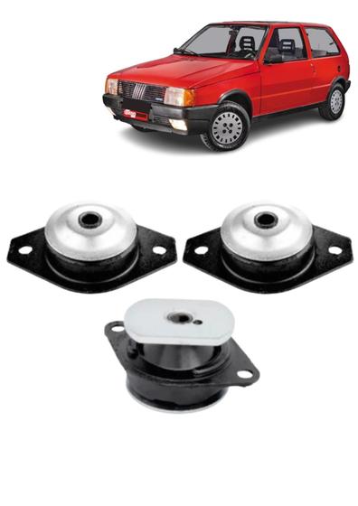 Imagem de Kit Coxim Motor Cambio Fiat Uno, Elba 1.0 1.5 1991 A 2000