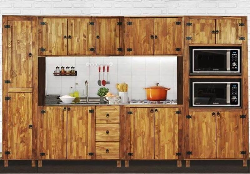 Kit Cozinha Com 6 Peças De Madeira Móveis Bv Magazine Menor preço em Kit Cozinha Com 6 Peças De Madeira Móveis Bv Magazine