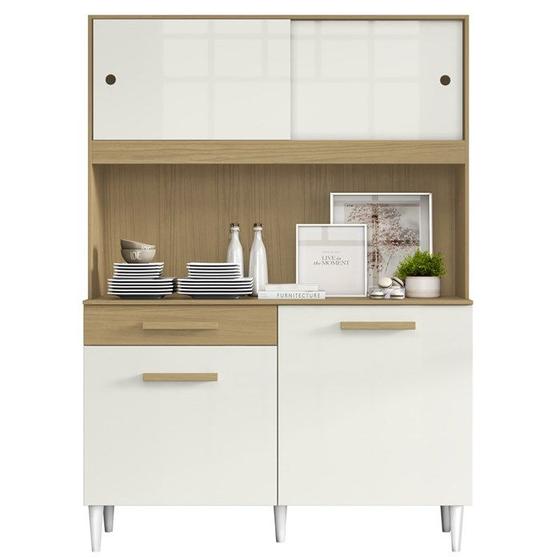 Imagem de Kit Cozinha Compacta 121cm 2004308 Atacama Off White ARMoveis