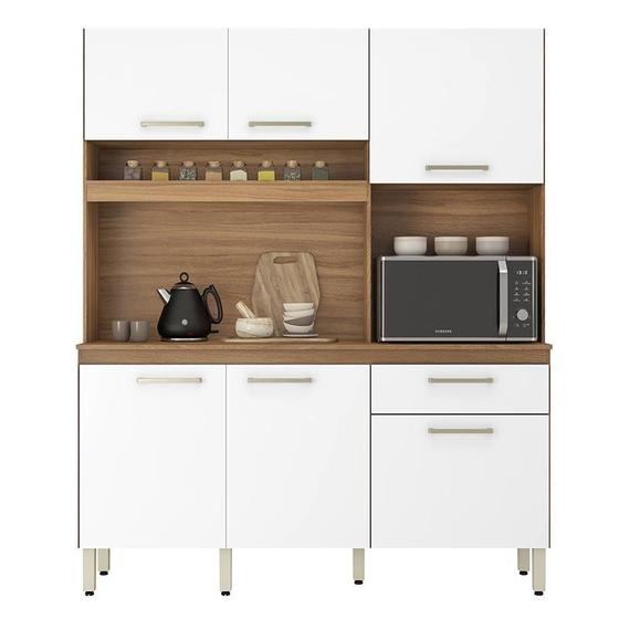 Imagem de Kit Cozinha Completa Álamo Com Modulo Aéreo, Balcão, Torre