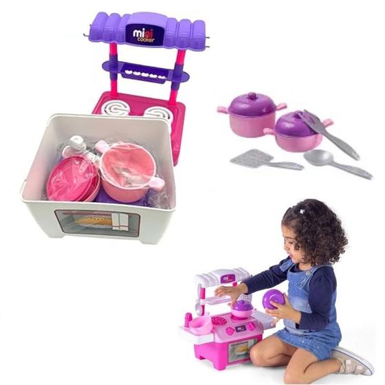 Imagem de Kit Cozinha Completa Infantil Brinquedo Fogão Pia E Forno