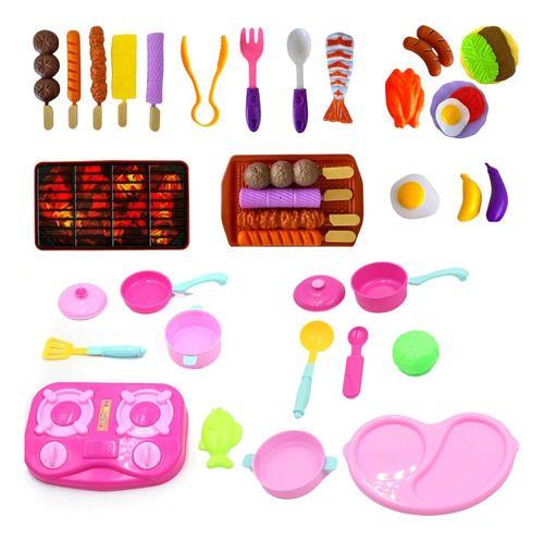 Imagem de Kit Cozinha Completo Brinquedo Infantil Churrasco Comida