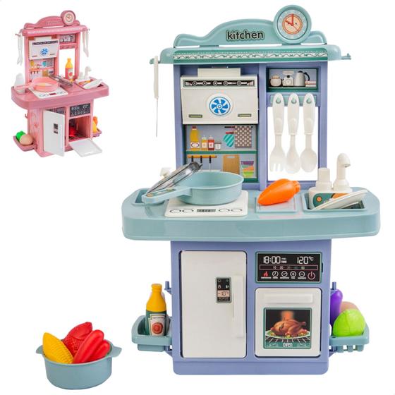 Imagem de Kit Cozinha De Brinquedo Infantil Completa Solta Água E Som