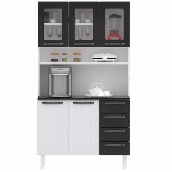 KIT Cozinha em Aço Colormaq Titanium 05 portas 04 gavetas com vidro  Branco/Grafite é boa?