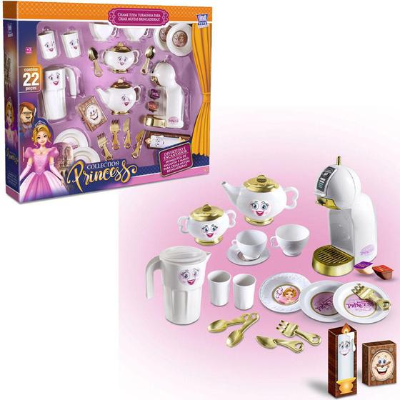 Imagem de Kit cozinha infantil chazinho com bule + jarra e acessorios collection princess 22 pecas - ZUCA TOYS