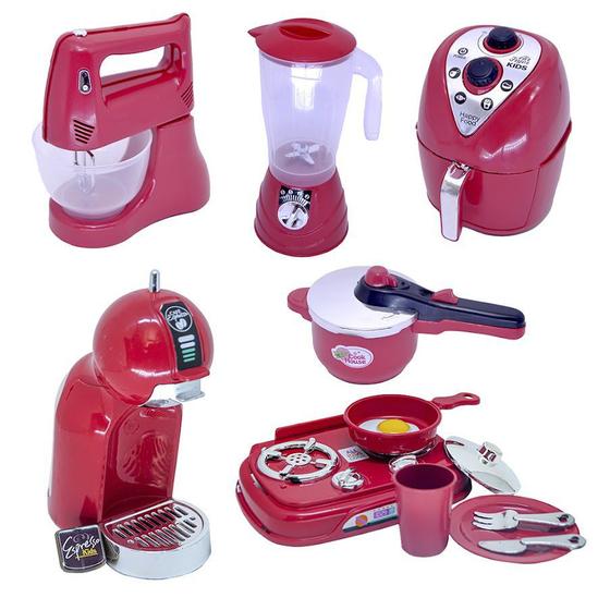 Imagem de Kit Cozinha Infantil Chef Air Fryer Panela Batedeira 12pç