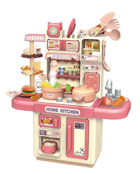 Imagem de Kit Cozinha Infantil Com Acessorios Luz E Som Rosa Zippy Toys