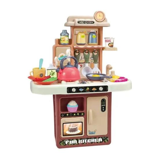 Imagem de Kit Cozinha Infantil Com Acessorios Luz Som Bege Zippy Toys