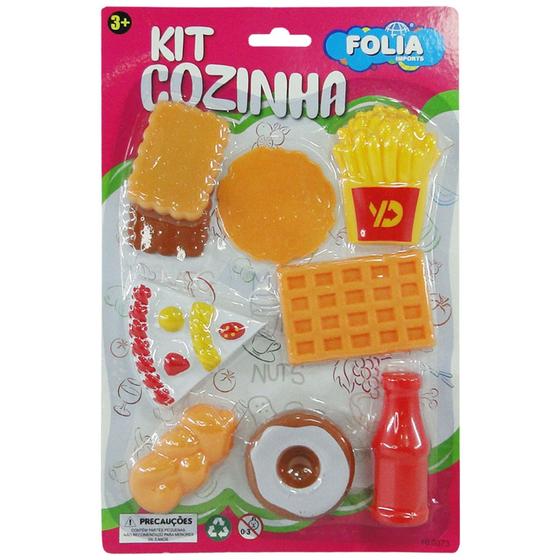 Imagem de Kit Cozinha Infantil com Batata Frita, Bolacha e Acessórios de 9 Peças Clássicas