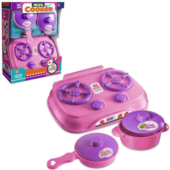 Imagem de Kit Cozinha Infantil Com Fogao + Panela E Frigideira Mini Co - Oem