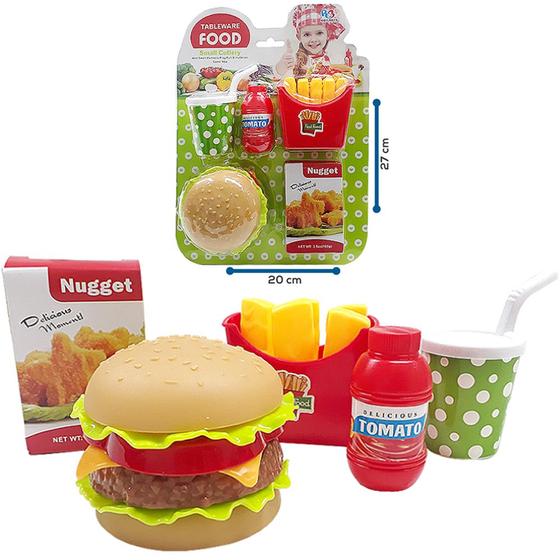 Kit Cozinha Infantil Comidinha Brinquedo Fast Food Hamburguer ...