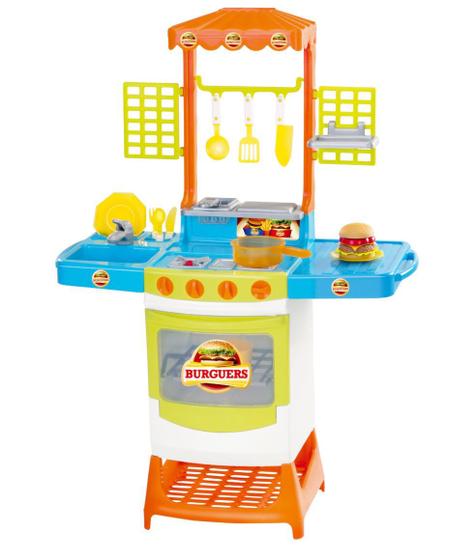 Imagem de Kit Cozinha Infantil Master Burguers Brincar De Cozinheiro - Magic Toys