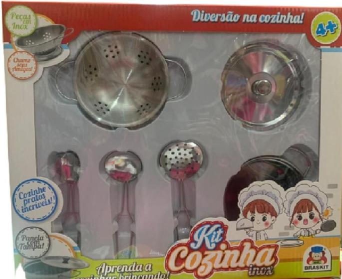 Imagem de Kit Cozinha Inox Escorredor 890-2 - Braskit