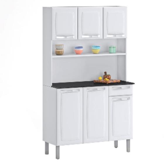 Kit Cozinha Itatiaia Rose 6 Portas e 1 Gaveta Compacta Branco I3G1-105 Menor preço em Kit Cozinha Itatiaia Rose 6 Portas e 1 Gaveta Compacta Branco I3G1-105