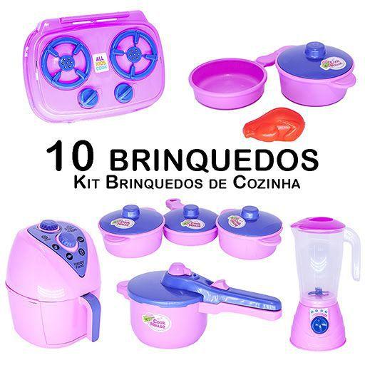 Imagem de Kit Cozinha Jogo Panela Fogão Air Fryer Liquidificador 10pç