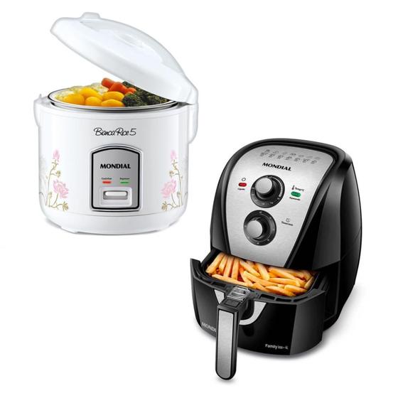 Imagem de Kit Cozinha Mondial Family Rice com Air Fryer e Panela de Arroz AFNE-50 NPE-05