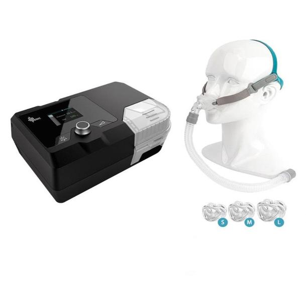 Imagem de Kit CPAP Auto Resmart G2S A20 com Umidificador e Máscara Nasal Pillow Interface P2-Tamanhos P, M e G