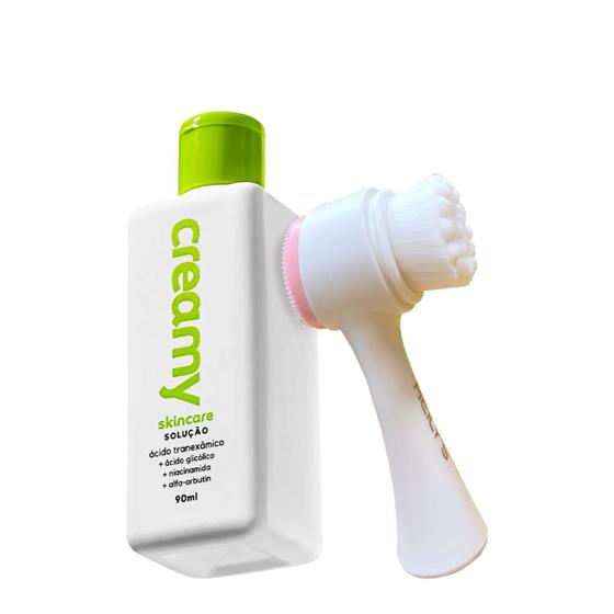 Imagem de Kit Creamy Skincare Ácido Tranexâmico Solução e Meilys Escova de Limpeza Facial 2 em 1 (2 produtos)