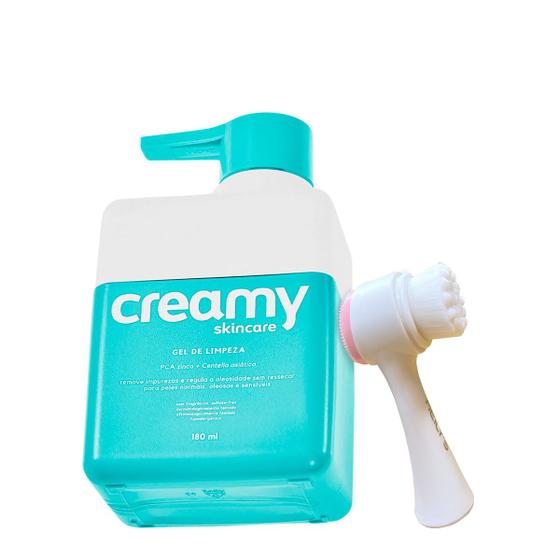 Imagem de Kit Creamy Skincare Gel de Limpeza e Meilys Escova de Limpeza Facial 2 em 1 (2 produtos)