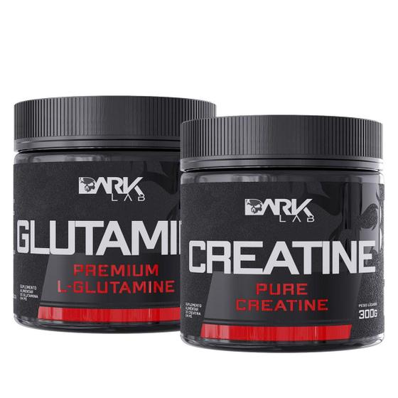 Kit Creatina 300g + Glutamina 300g Dark Lab Kit de Suplementos