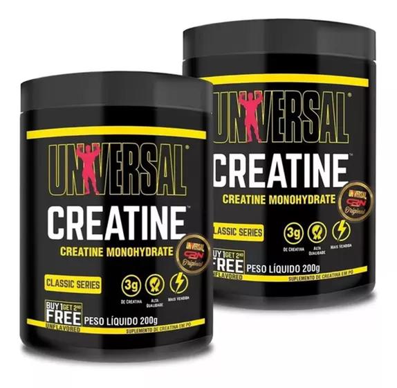 Imagem de Kit Creatina Universal Matéria Prima Importada Creatine Pura 2x  200g = 400g 